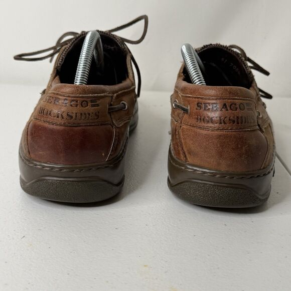 Sebago Docksides Boat Shoes Men 10.5 Brown Leather Casual Comfort Preppy Loafers main image 6